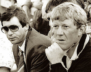 1984 - Hervé Gorce et Alex Dupont sur le banc...