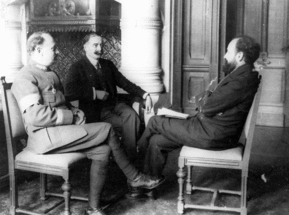 Discussion à l’hôtel de ville de dunkerque - Henri Terquem et le baron de Broqueville