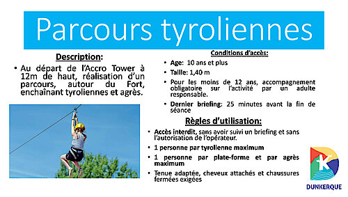 Fort Aventure : parcours tyrolienne