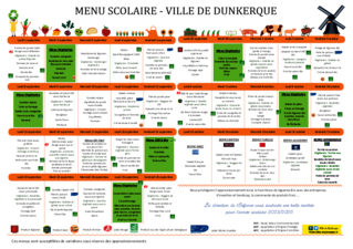 Menus liaison chaude et liaison froide et mercredi, cliquez sur l'image